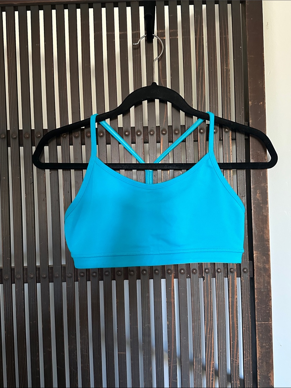Lululemon Women's Aqua Blue Strappy Bralette - Comfortable Everyday Support